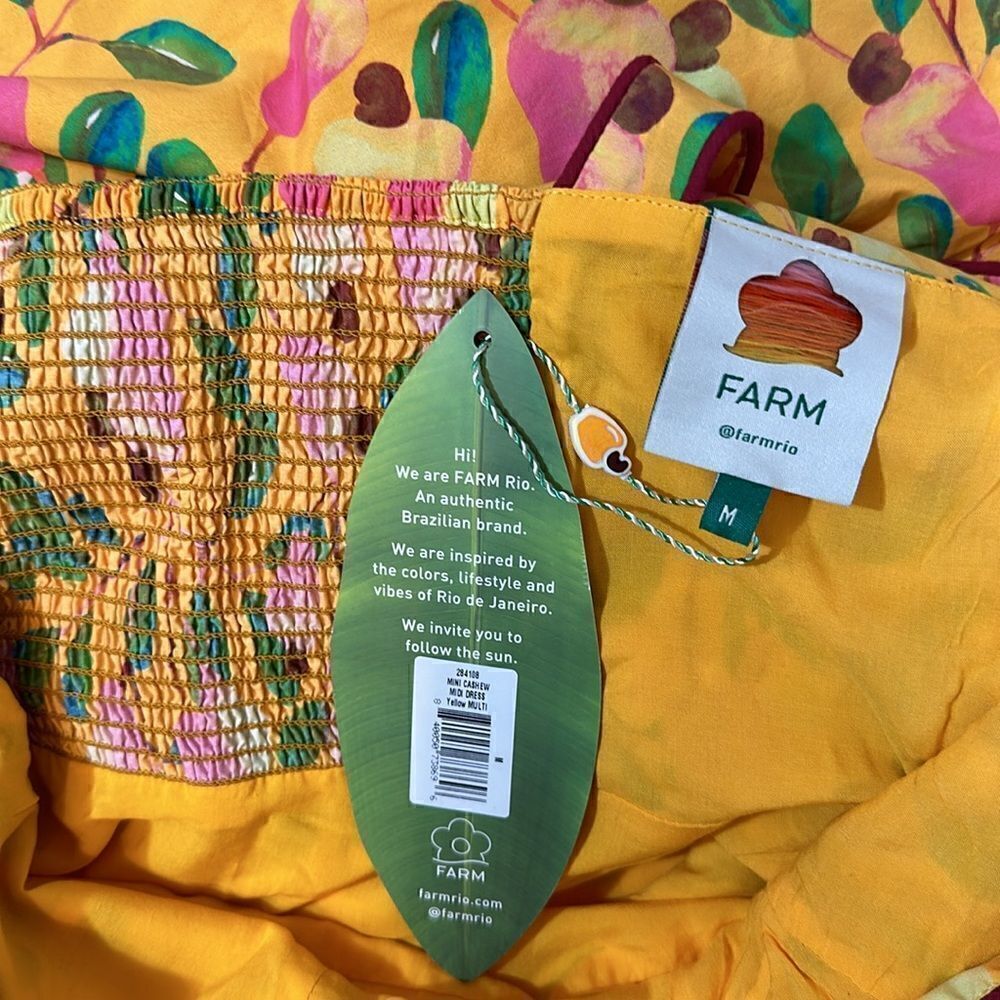 NEW Farm Rio mini cashew midi dress size M - Picture 10 of 14